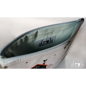 Karácsonyi házak � lapos neszeszer / pipere táska  - táska & tok - neszesszer - Meska.hu