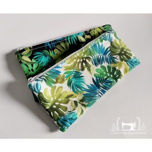 Monstera levelek   mini neszeszer szett - táska & tok - neszesszer - Meska.hu