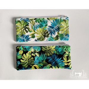 Monstera levelek   mini neszeszer szett - táska & tok - neszesszer - Meska.hu