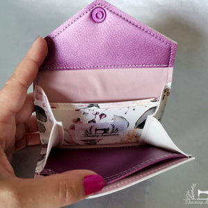 Akvarell rózsék   - parti minitárca - táska & tok - pénztárca & más tok - pénztárca - női pénztárca - Meska.hu