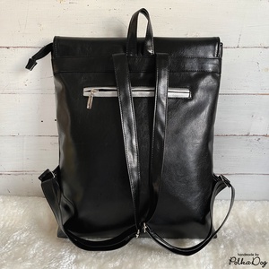 fekete - ezüst metál hátizsák - táska & tok - hátizsák - hátizsák - Meska.hu