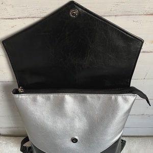 fekete - ezüst metál hátizsák - táska & tok - hátizsák - hátizsák - Meska.hu