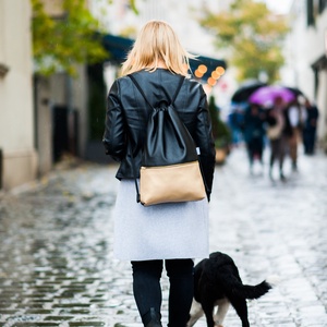 fekete - arany metál textilbőr gymbag, Táska & Tok, Hátizsák, Tornazsák, Gymbag, Varrás, MESKA