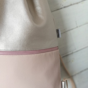 pezsgő - púder textilbőr gymbag - táska & tok - hátizsák - tornazsák, gymbag - Meska.hu