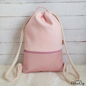 púder - rosé textilbőr gymbag, Táska & Tok, Hátizsák, Tornazsák, Gymbag, Varrás, MESKA