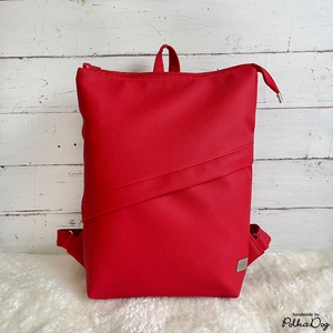 Piros polka hátizsák - Meska.hu