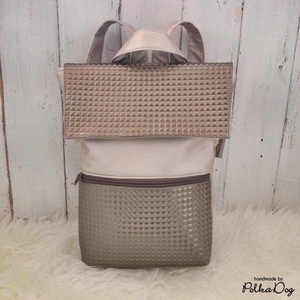 Pezsgő - bronz gyémánt MINI háti - táska & tok - hátizsák - hátizsák - Meska.hu