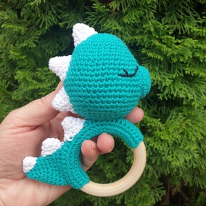 Dínós csörgőszett - játék & sport - 3 éves kor alattiaknak - csörgő - Meska.hu