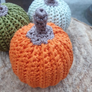 Horgolt tökszett - otthon & életmód - dekoráció - halloween - halloweeni dekoráció - Meska.hu