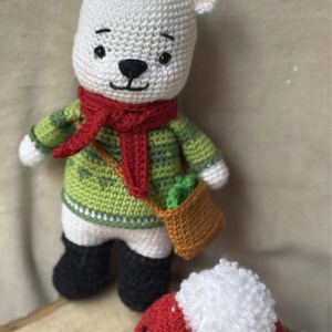 Horgolt sapis maci - játék & sport - plüssállat & játékfigura - maci - Meska.hu