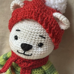 Horgolt sapis maci - játék & sport - plüssállat & játékfigura - maci - Meska.hu