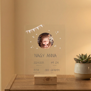 Akril babaszületése emlékőrző, Baba - mama, Babaemlékek, Baba emlékőrző, Mindenmás, MESKA