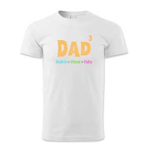 DAD a köbön feliratos apák napi póló gyereknevekkel - Meska.hu