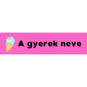 Egyedi névre szóló ceruza matrica fagyi szombólummal � vízálló kivitelben - Meska.hu