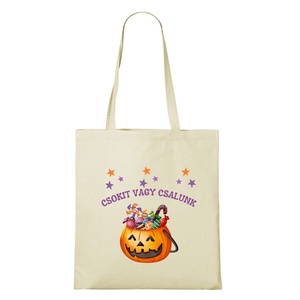 Csokit vagy csalunk! � Halloweenes, egyedi vászontáska  - Meska.hu