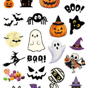 Halloween ideiglenes tetoválás � rémisztően cuki minták kicsiknek és nagyoknak! � A/4-es íven - Meska.hu