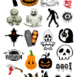 Halloween ideiglenes tetoválás � rémisztően minták nagyobbaknak � A/4-es íven - Meska.hu