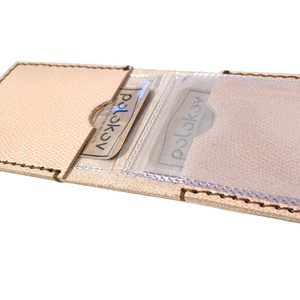 Diákigazolvány tok - Kivehető tokkal - Sand Salmon - Polokov Leather - Meska.hu