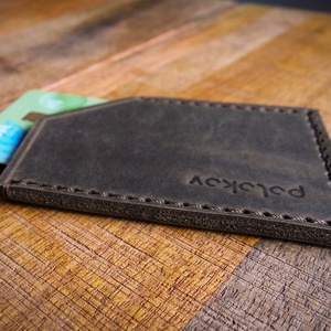 TEXAS Pull-Up - Bankkártya tok - 1 rekesz - Álló - 7 x 9,5 cm - Polokov Leather Goods - Meska.hu