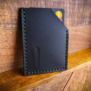 STRONG Black - Bankkártya tok - 1 rekesz - Álló - 7 x 9,5 cm - Polokov Leather Goods, Táska & Tok, Pénztárca & Más tok, Kártyatartó & Irattartó, Bőrművesség, Varrás, MESKA