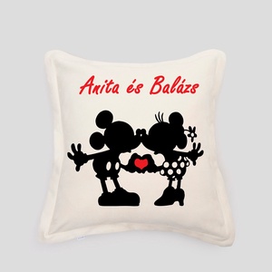Mickey és Minnie párna - otthon & életmód - lakástextil - párna & párnahuzat - Meska.hu