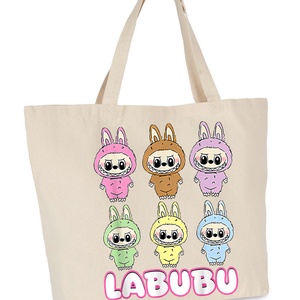 Labubu strandtáska - táska & tok - bevásárlás & shopper táska - shopper, textiltáska, szatyor - Meska.hu