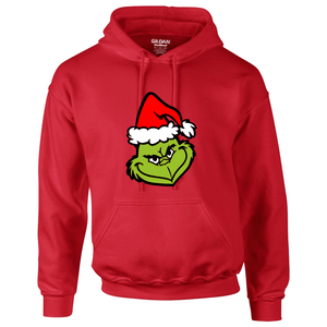 Karácsonyi kapucnis felnőt pulóver Grincs fejjel - karácsony - karácsonyi ruházat - karácsonyi póló & pulcsi - Meska.hu