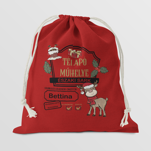 Mikulás zsák_Télapó Műhelye (Rénszarvas) - karácsony - mikulás - mikulás zsák - Meska.hu
