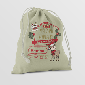 Mikulás zsák_Télapó Műhelye (Rénszarvas) - karácsony - mikulás - mikulás zsák - Meska.hu