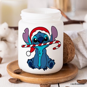 Santa Stitch Illatgyertya - karácsony - karácsonyi lakásdekoráció - karácsonyi illatgyertya, mécses - Meska.hu
