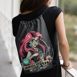 Mermaids Rock!  Alternatív sellős tornazsák, Táska & Tok, Hátizsák, Tornazsák, Gymbag, Fotó, grafika, rajz, illusztráció, Varrás, MESKA