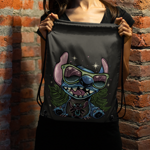 Cool Alien Vibes  Modern és vidám mintás tornazsák, Táska & Tok, Hátizsák, Tornazsák, Gymbag, Fotó, grafika, rajz, illusztráció, Varrás, MESKA