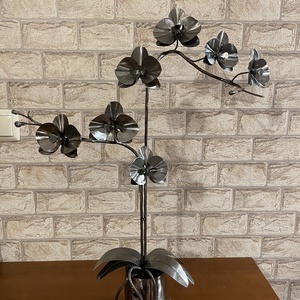 Fém orchidea, Otthon & Életmód, Dekoráció, Dekoratív figurák és szobrok, Fémmegmunkálás, Szobrászat, MESKA