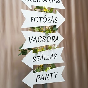 Irányító tábla - Bérelhető, Esküvő, Dekoráció, Tábla & Jelzés, Fémmegmunkálás, MESKA