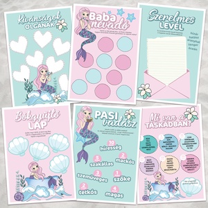 Sellős Lánybúcsú Szett, 11 db lap, A4 méret - művészet - grafika & illusztráció - digitális - Meska.hu