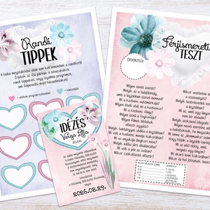 Lánybúcsú Szett Kismamáknak, 11 db lap, A4 méret - művészet - grafika & illusztráció - digitális - Meska.hu