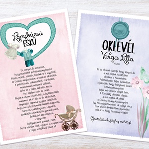 Lánybúcsú Szett Kismamáknak, 11 db lap, A4 méret - művészet - grafika & illusztráció - digitális - Meska.hu