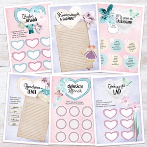 Lánybúcsú Szett Kismamáknak, 11 db lap, A4 méret - művészet - grafika & illusztráció - digitális - Meska.hu