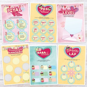 Muffinos Lánybúcsú Szett 11 db lap, A4 méret - művészet - grafika & illusztráció - digitális - Meska.hu