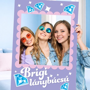 Lánybúcsú szelfikeret - nagyméretű fotókeret grafika bulira, 70�100 cm, nyomdakész fájl  - művészet - grafika & illusztráció - digitális - Meska.hu