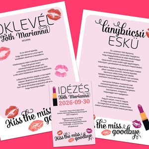 Rúzsos Lánybúcsú Szett 11 db lap, A4 méret - művészet - grafika & illusztráció - digitális - Meska.hu