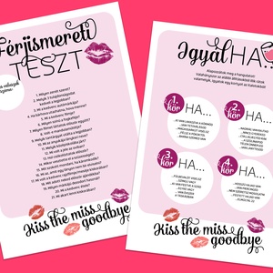 Rúzsos Lánybúcsú Szett 11 db lap, A4 méret - művészet - grafika & illusztráció - digitális - Meska.hu