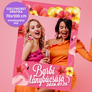 Flamingós  Szelfikeret grafika, nyomdakész fájl , Művészet, Grafika & Illusztráció, Digitális, , MESKA