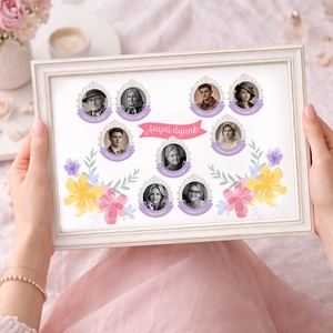 Családfa ajándék  � anyai ág, személyre szabható, fotóval - Meska.hu