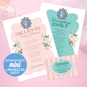 Mini Lánybúcsú Szett romantikus vintage stílusban - Meska.hu