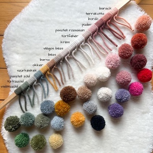 Világító hold fali dísz névvel, pompom éjszakai lámpa, éjjeli világítás - pompon hold éjjeli fény, Ajándék névvel - otthon & életmód - babaszoba, gyerekszoba - babaszoba dekoráció - Meska.hu