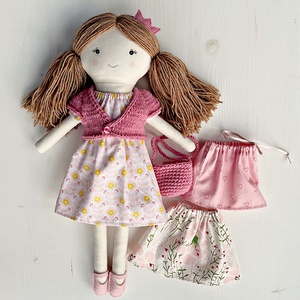  Bella textilbaba - játék & sport - baba & babaház - öltöztethető baba - Meska.hu