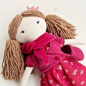  Luca világosbarna textilbaba  - Meska.hu