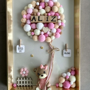 Pompon Memories - egyedi, neves, kézzel készített gyerekszoba dekoráció, Baba - mama, Babaszoba dekoráció, Babanév dekoráció, Mindenmás, MESKA