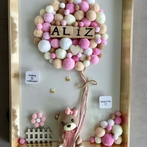 Pompon Memories - egyedi, neves, kézzel készített gyerekszoba dekoráció - baba - mama - babaszoba dekoráció - babanév dekoráció - Meska.hu